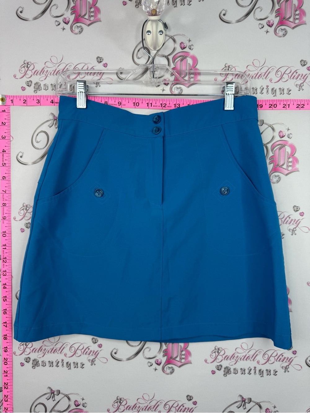 LOPEZ skort shorts under Blue Women's Casual A-Line Skirt